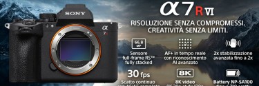 Sony presenta la nuova α7R VI: risoluzione estrema, velocità sorprendente e tecnologia AI evoluta