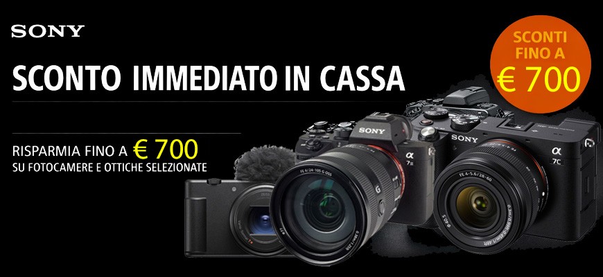 Sony Summer Promo 2026: sconto in cassa fino € 700 su fotocamere Alpha e ZV scade il 28 giugno 2026