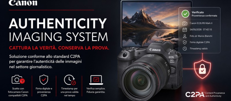 Canon presenta Authenticity Imaging System: la risposta contro fake news e manipolazioni digitali