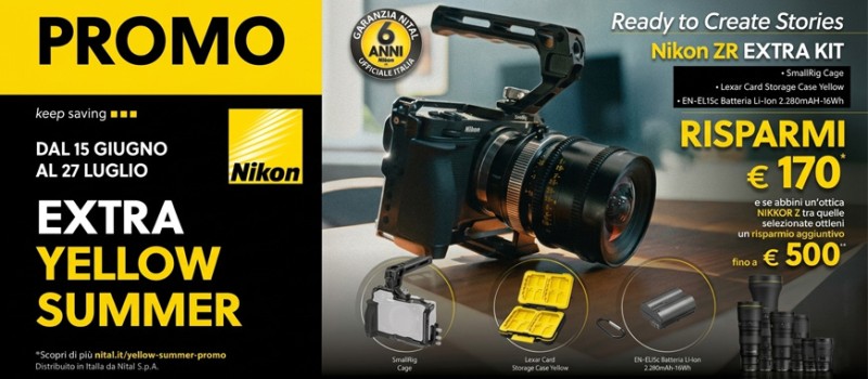 Nikon ZR Promo Extra kit e sconto in bundle con ottiche ZR fino al 27 luglio 2026