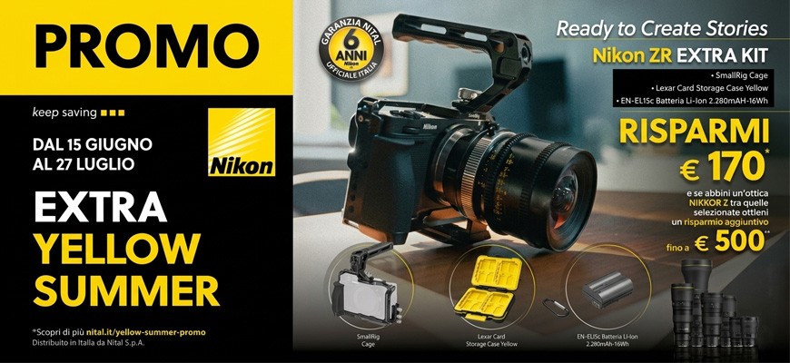 Nikon ZR Promo Extra kit e sconto in bundle con ottiche ZR fino al 27 luglio 2026