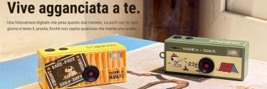 Yashica lancia Funtastic: la micro-fotocamera digitale da 22 grammi con schermo ribaltabile e stile pop