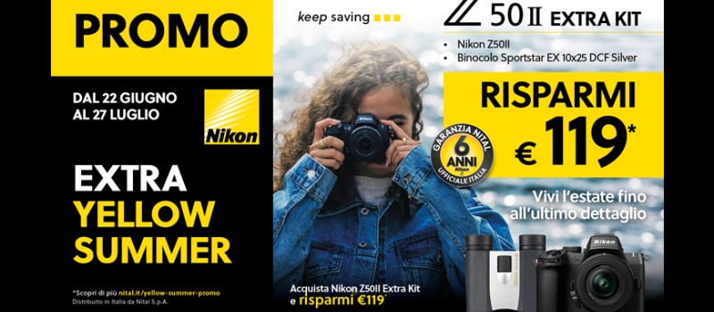Nikon Z50 II eXtra Yellow Summer scade il 27 luglio 2026