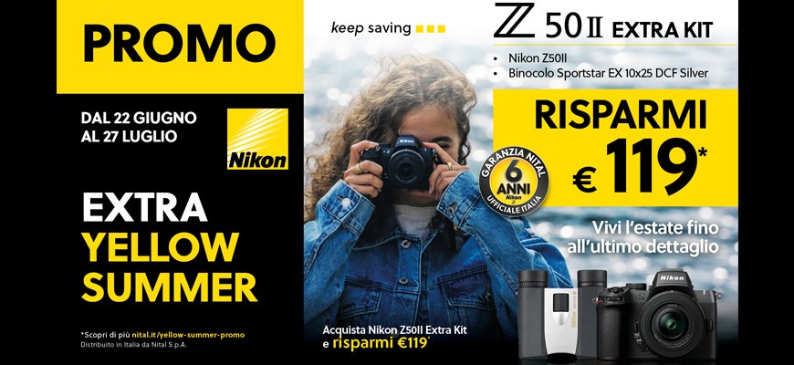 Nikon Z50 II eXtra Yellow Summer scade il 27 luglio 2026