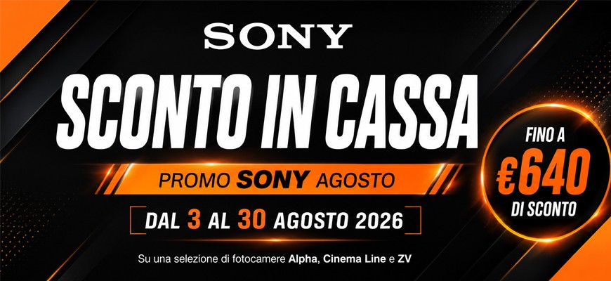 Sony Summer Promotion: sconto in cassa su fotocamere Alpha e Cinema Line fino al 30 agosto 2026