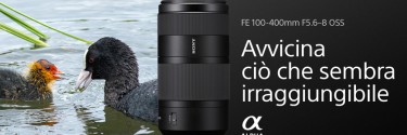 Sony presenta il nuovo FE 100-400mm F5.6-8 OSS: leggero, versatile, pronto all’azione