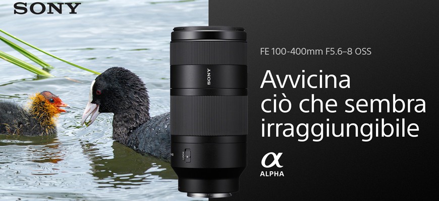 Sony presenta il nuovo FE 100-400mm F5.6-8 OSS: leggero, versatile, pronto all’azione