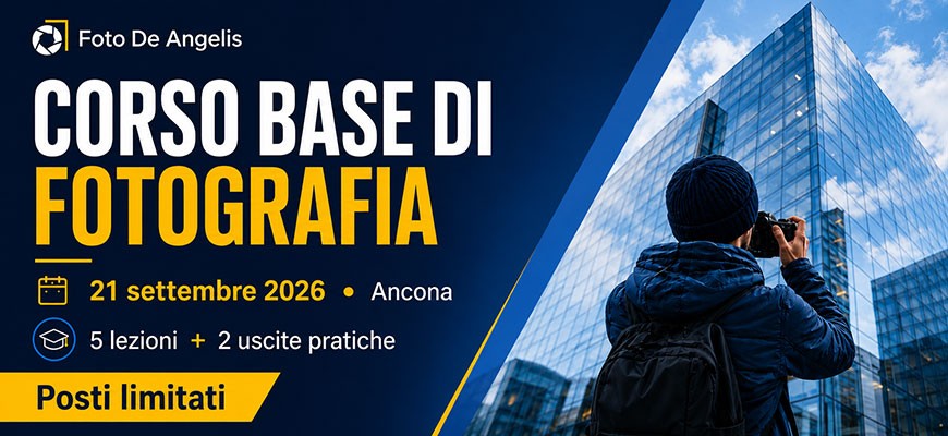 Corso Base di Fotografia, 7 incontri a partire dal 21 settembre 2026