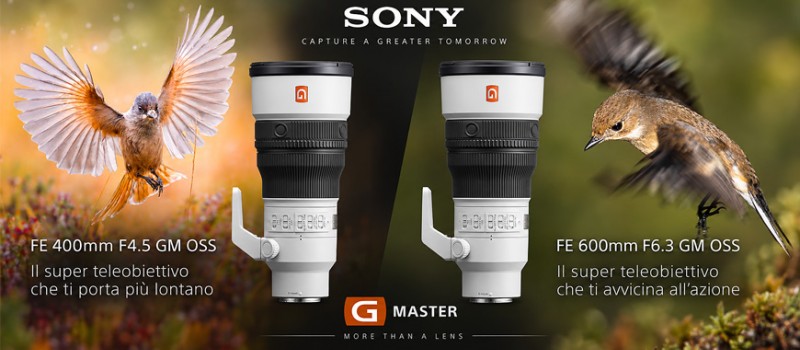 Sony presenta i nuovi supertele G Master FE 400mm F4.5 GM OSS e FE 600mm F6.3 GM OSS