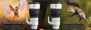 Sony presenta i nuovi supertele G Master FE 400mm F4.5 GM OSS e FE 600mm F6.3 GM OSS