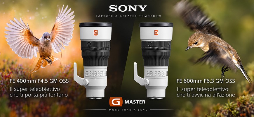 Sony presenta i nuovi supertele G Master FE 400mm F4.5 GM OSS e FE 600mm F6.3 GM OSS