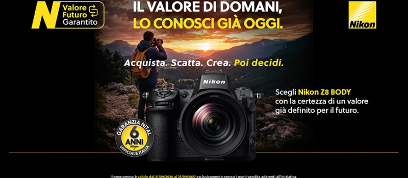 Nikon Z8 - Valore Futuro Garantito fino al 21 settembre 2027