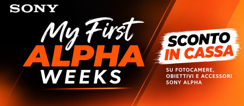 Sony My First Alpha Weeks: sconto in cassa su fotocamere, obiettivi e accessori fino al 25 ottobre 2026