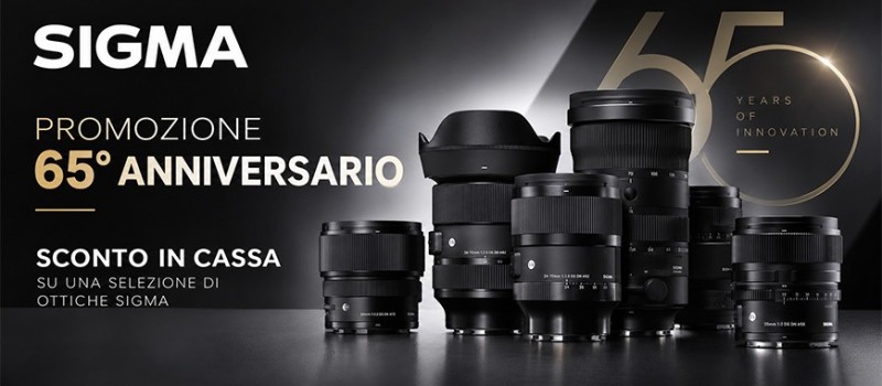 Sigma 65° anniversario Instant Rebate fino al 30 novembre 2026