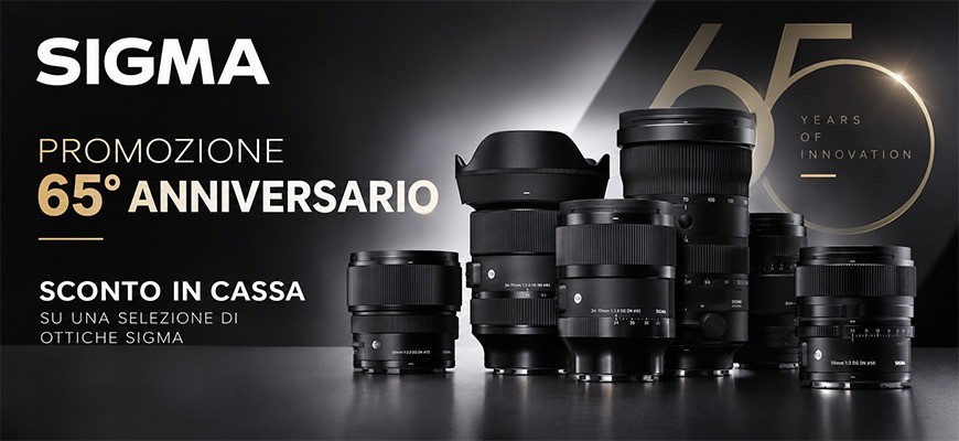 Sigma 65° anniversario Instant Rebate fino al 30 novembre 2026