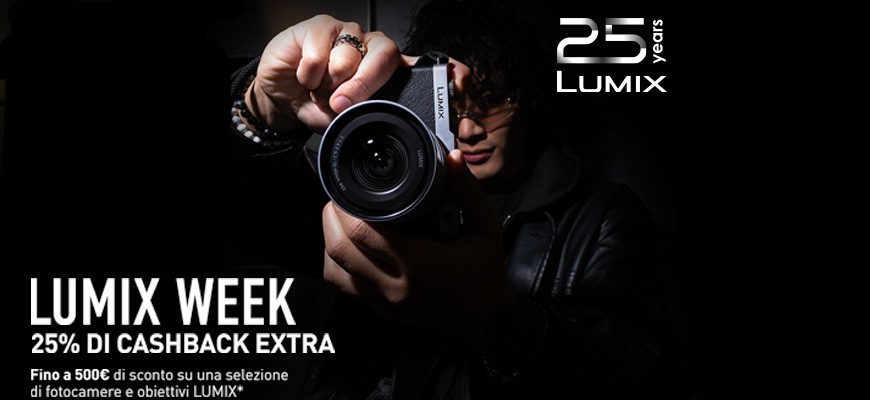 Panasonic Cashback Week: fino a 500€ su fotocamere Lumix, kit e obiettivi scade il 28 ottobre 2026