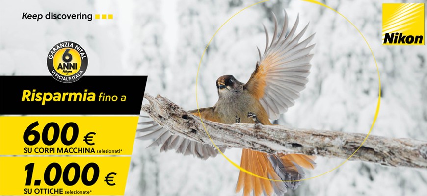 Nikon winter promotion: fino a 1.000€ di sconto in cassa su fotocamere Nikon Z e obiettivi Nikkor Z. Scade il 25 gennaio 2027