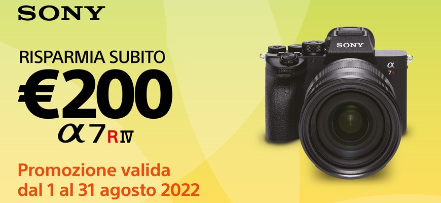 Sony promozione sconto in cassa per Sony A7R IV A e Sony A7R IV