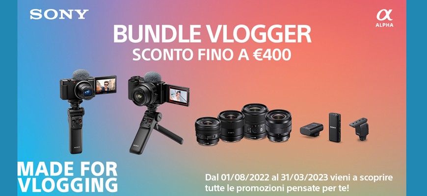 Sony bundle vlogger sconto fino a € 400