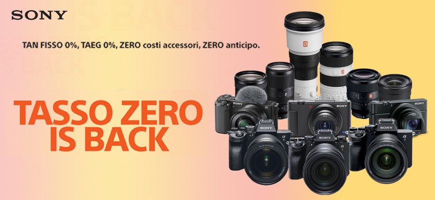 Sony tasso zero dal 01-09 al 31-12