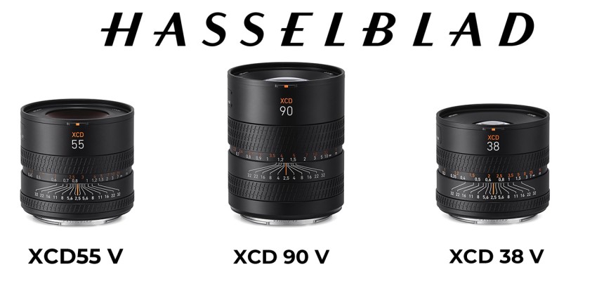 Hasselblad nuovi obiettivi XCD 38V, XCD 55V e XCD 90V