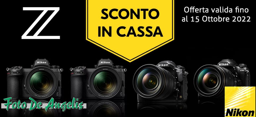 Nikon sconto in cassa dal 15 settembre al 15 ottobre 2022