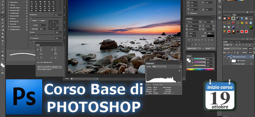 Corso base di Photoshop dal 19 ottobre 2022