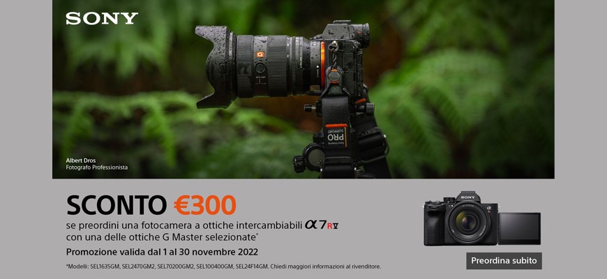 Promo Sony per il lancio della nuovissima Alpha 7R V