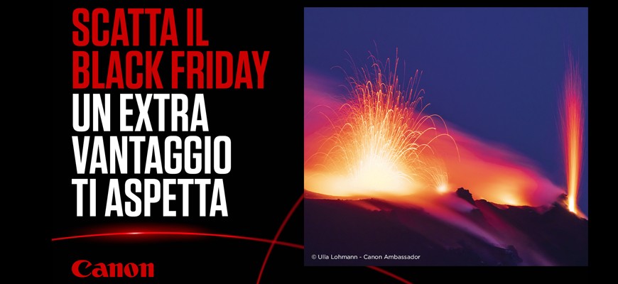 Sconto in cassa per Black Friday Canon fino al 4 dicembre 2022