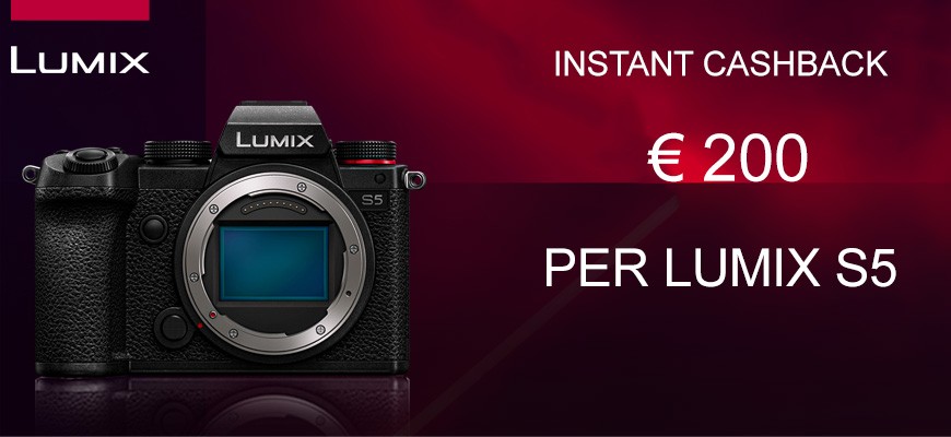 Panasonic Lumix S5 instant cashback febbraio 2023