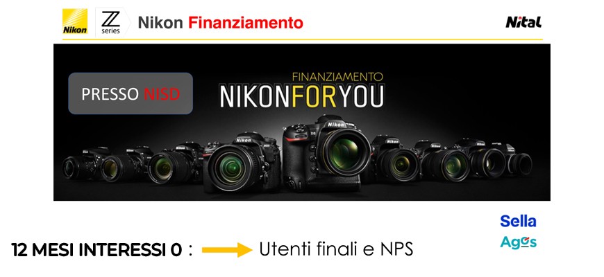 Nikon senza interessi 12 mesi fino al 31 maggio 2023