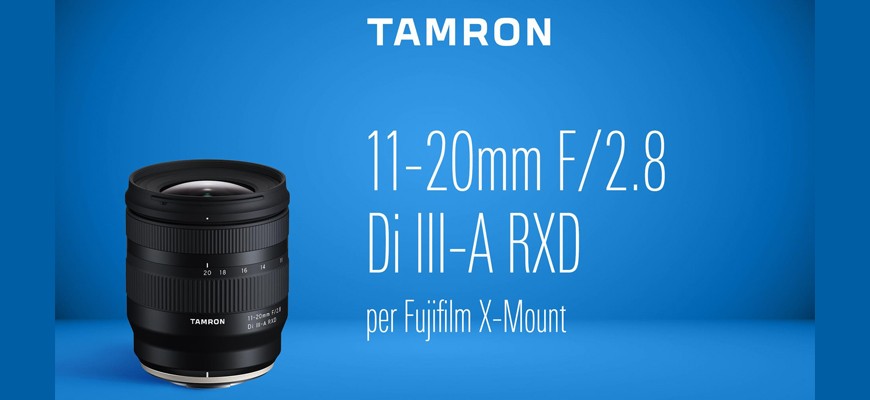 Nuovo obiettivo Tamron 11-20mm f/2.8 DI III- A RXD per Fujifilm X-Mount