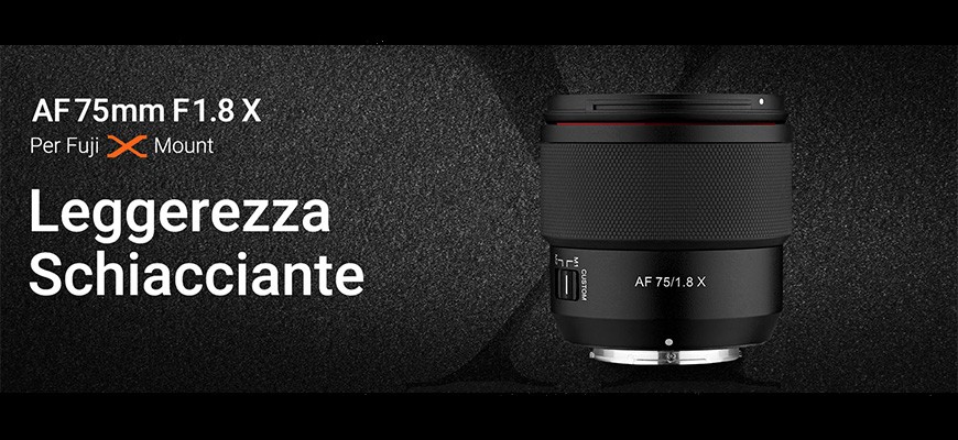 Samyang lancia il nuovo AF 75mm F1.8 X per Fuji X-Mount