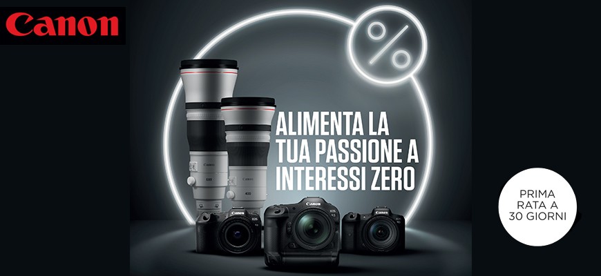 Canon finanziamento tasso zero fino al 31 dicembre 2023