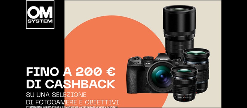 Olympus OM SYSTEM summer cashback dal 18 maggio al 16 luglio 2023