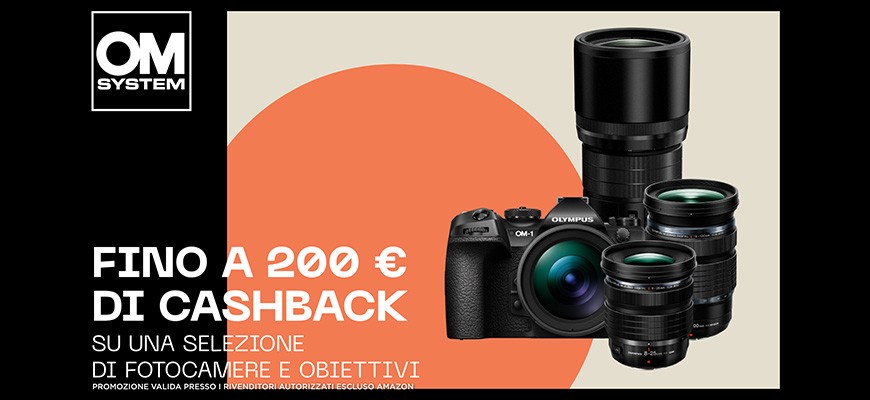 Olympus OM SYSTEM summer cashback dal 18 maggio al 16 luglio 2023