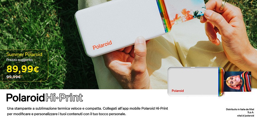 Polaroid Hi-Print sconto in cassa fino al 10 giugno 2023