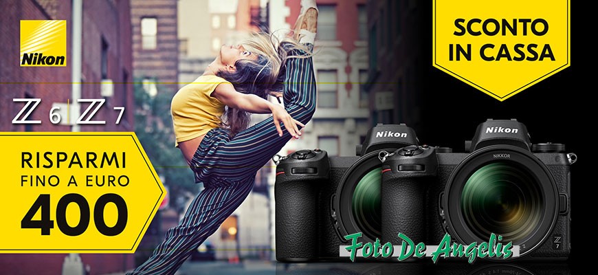 Nikon Z6 e Z7 con sconto in cassa fino a 400€