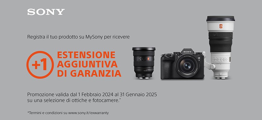 Promo estensione di Garanzia +1 Sony Digital Imaging 2024-2025