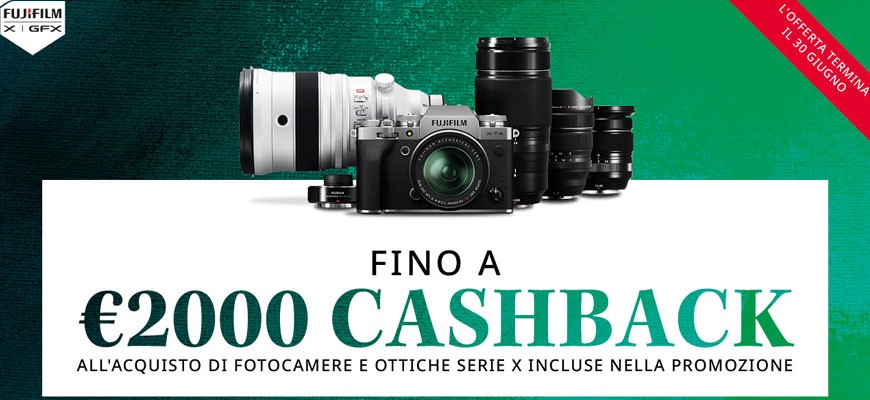 Fino a 2000€ di cashback con Fujifilm