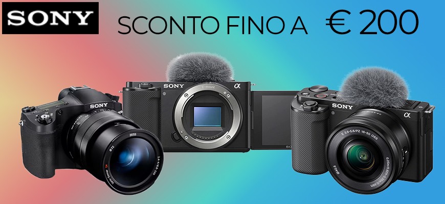 Sony sconto in cassa su fotocamere full frame, APS-C e compatte fino al 31 dicembre 2023