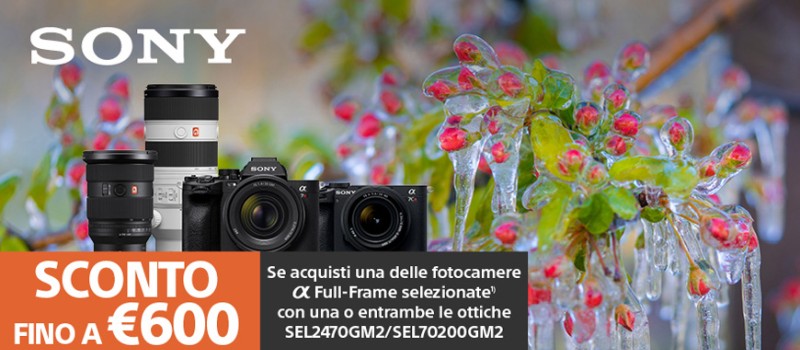 Promo Sony bundle Alpha Full Frame + ottica GM2 fino al 31 dicembre 2023