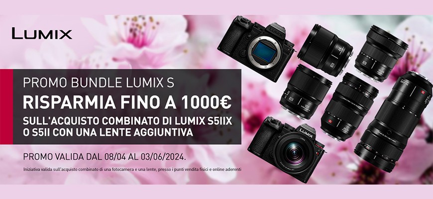 Panasonic bundle Lumix s5 Mii e S5 MIIX e ottiche serie S fino al 3 giugno 2024