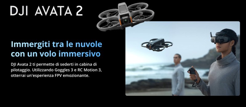 Novità DJI: l'immersiva esperienza di volo con il nuovo DJI AVATA 2