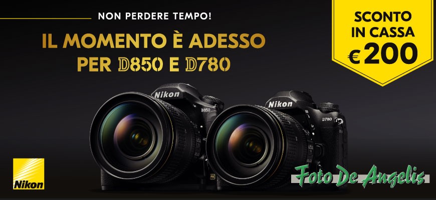 IL MOMENTO È ADESSO! Nikon D850 & D780 Sconto in Cassa €200