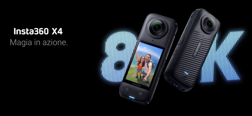 Insta360 X4: video a 360° in 8K per infinite possibilità creative