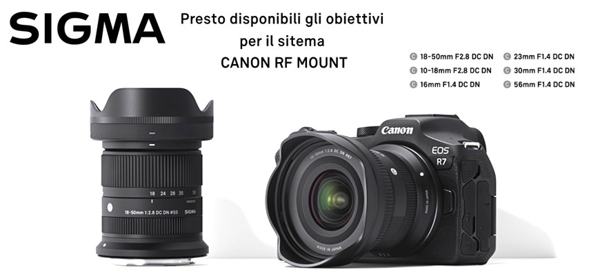 Sigma annuncia i nuovi obiettivi intercambiabili per sistema Canon RF