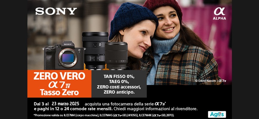 Sony tasso zero su Sony A7 IV fino al 23 marzo 2025