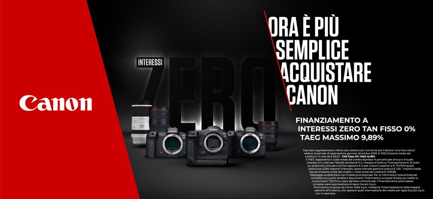 Canon finanziamento tasso zero fino al 31 marzo 2025