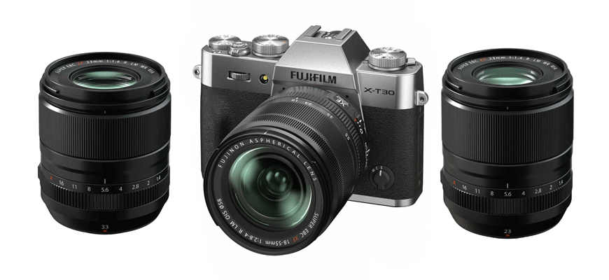 Nuove uscite Fujifilm:  X-T30 II e due obiettivi XF23mmF1.4 R LM WR e XF33mmF1.4 R LM WR